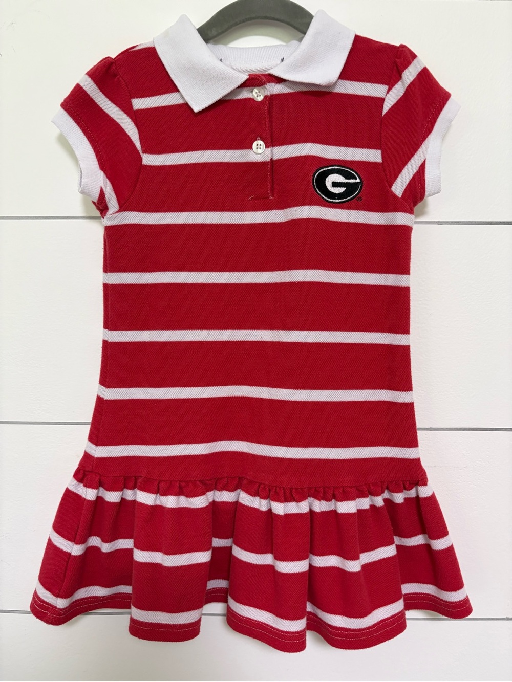 Sara Lynn Togs UGA Georgia Bulldogs Game Day Polo Dress Girls Size 5